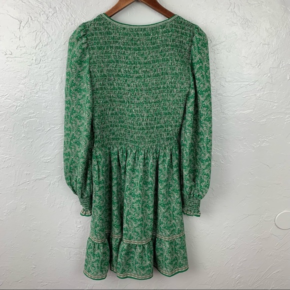 NWT Max Studio Floral Long Sleeve Smocked Dress XS - Picture 7 of 10